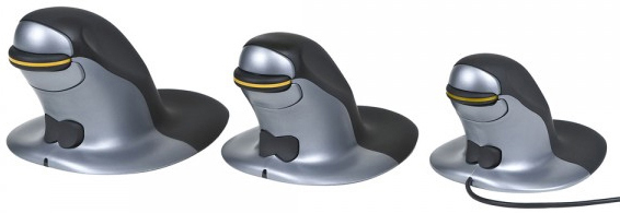 Penguin Ambidextrous Vertical Mouse, Available in 3 Sizes